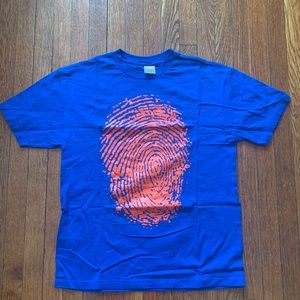 2007 Supreme Fingerprint Tee L Blue.